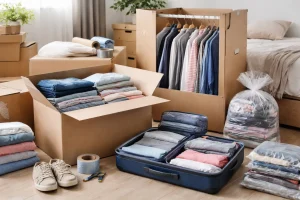 packing clothes for moving